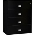 Phoenix Safe International Phoenix Safe Lateral 44" 4-Drawer Fire and Water Resistant File Cabinet, Black - LAT4W44B LAT4W44B